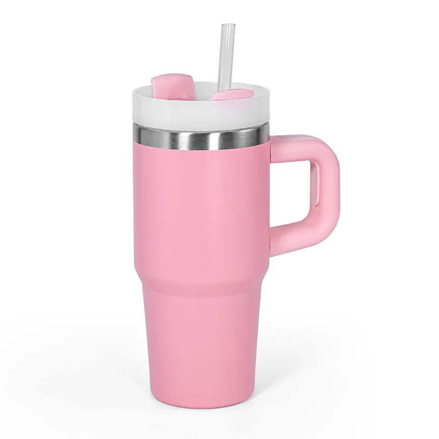 14 Oz Stainless Steel Tumbler with Handle – Double Layer Insulated