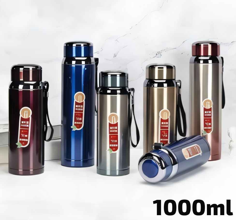 Large 1000ml Hot & Cold Stainless Steel 316 SUS Water Bottle – Leakproof & Durable