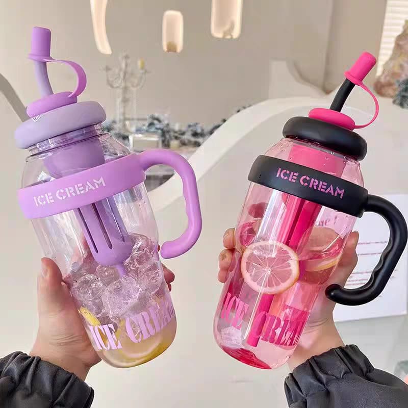 New Large Size Tumblers Water Bottle with Straw & Filter – 1200ml