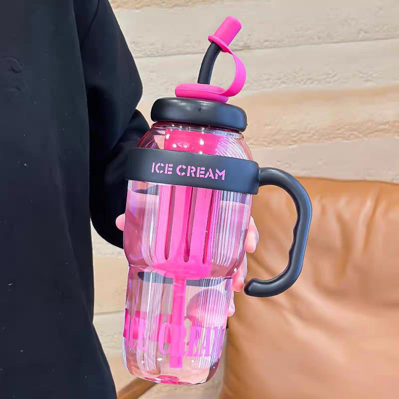 New Large Size Tumblers Water Bottle with Straw & Filter – 1200ml